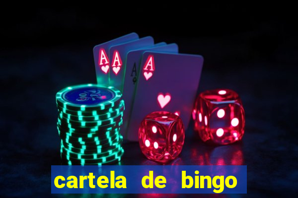 cartela de bingo pra imprimir